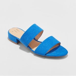 Women’s Blue Slide Sandals NWT